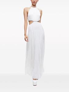 Alice + olivia Myrtice cut out-detail maxi dress - Wit