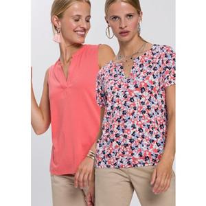 TOM TAILOR Henleyshirt, (Packung, mit Top)