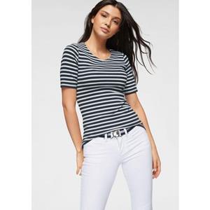 Gant T-shirt STRIPED 1X1 RIB LSS T-SHIRT met charmant streepdessin (1-delig)