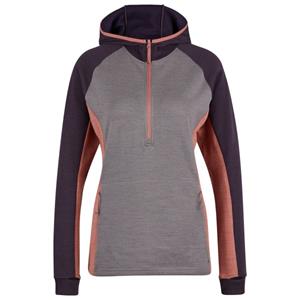 Stoic  Women's Merino260 StadjanSt. 3/4 Zip w. Hood - Merinohoodie, grijs