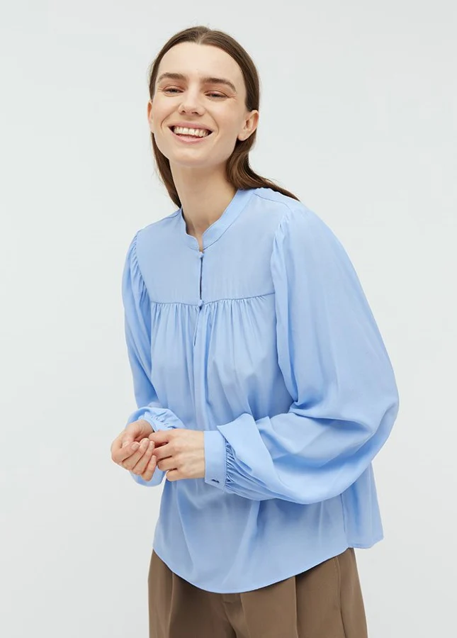 mbyM Lichtblauwe blouse keli -