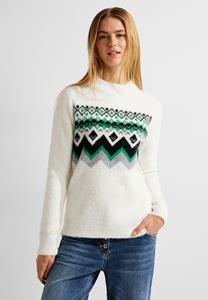 Cecil Stehkragenpullover, Jacquard