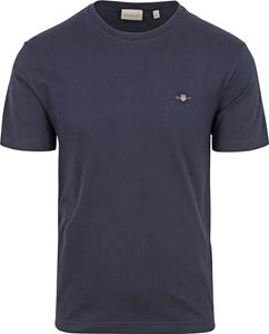 Gant Regular fit T-shirt met labelstitching, model 'SHIELD'