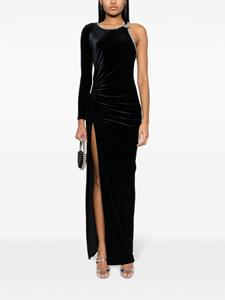 NISSA crystal-embellished one-shoulder maxi dress - Zwart