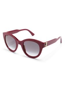 Cartier Eyewear logo plaque round-frame glasses - Paars