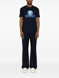 Versace Medusa-print cotton T-shirt - Blauw