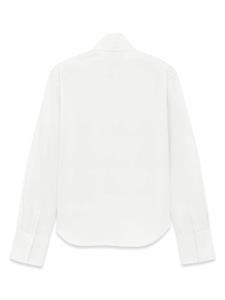 Saint Laurent pleated cotton shirt - Wit