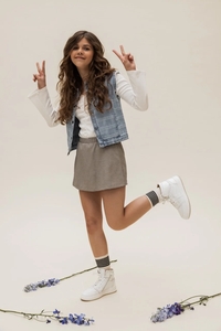 LOOXS 10sixteen Meisjes broek/rok - Blauw geruit