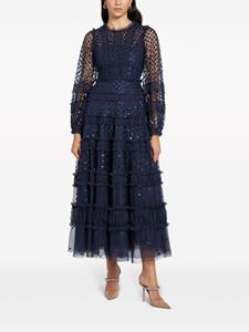 Needle & Thread Dot Shimmer sequin-embellished gown - Blauw