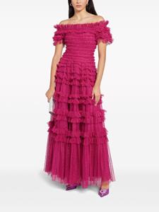 Needle & Thread Lisette ruffled gown - Roze