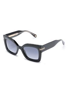 Marc Jacobs Eyewear engraved-logo square-frame sunglasses - Zwart