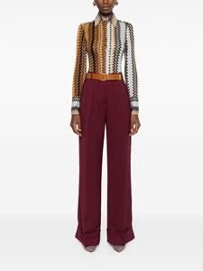 Missoni metallic zigzag crochet-knit shirt - Bruin