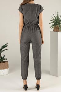 TAWAST Damen vegan Overall Mindful Warrior Charcoal