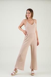 M.R BRAVO Damen vegan Baila Jumpsuit Braun
