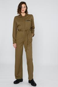 THOKKTHOKK Damen vegan Jumpsuit Dunkel-Olive