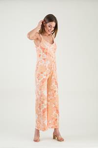 M.R BRAVO Damen vegan Jumpsuit Baila Jacquard Orange