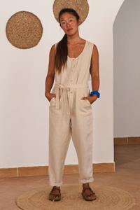 MATONA Damen vegan Jumpsuit Almond Beige