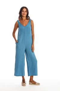 RAVENS VIEW IBIZA Damen vegan Jumpsuit Menorca Maui Blau