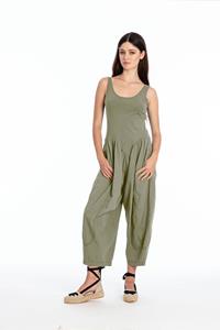 RAVENS VIEW IBIZA Damen vegan Jumpsuit Orient Khaki Grün