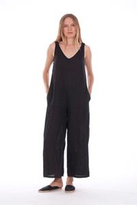 RAVENS VIEW IBIZA Damen vegan Jumpsuit Menorca Schwarz
