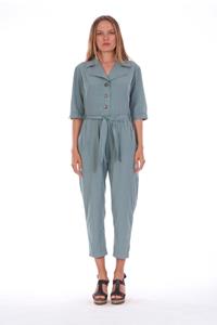 RAVENS VIEW IBIZA Damen vegan Jumpsuit Chic Mono Chinois Grün