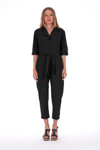 RAVENS VIEW IBIZA Damen vegan Jumpsuit Chic Mono Schwarz