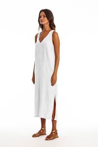 RAVENS VIEW IBIZA Damen vegan Kleid Winona White