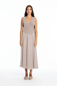 RAVENS VIEW IBIZA Damen vegan Ärmelloses Kleid Veronika Stone Grey