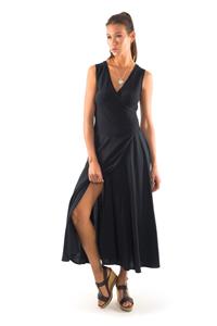 RAVENS VIEW IBIZA Damen vegan Kleid Ärmellos Veronika Schwarz