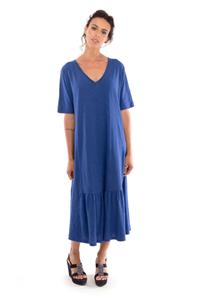 RAVENS VIEW IBIZA Damen vegan Kleid Luna Klein Blau