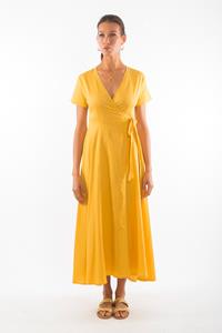 RAVENS VIEW IBIZA Damen vegan Kleid Calypso Gold Gelb
