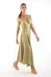 RAVENS VIEW IBIZA Damen vegan Kleid Veronika Dunkel Aloe Grün