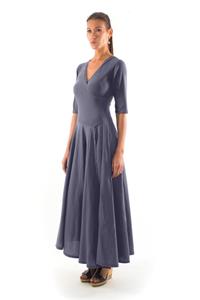 RAVENS VIEW IBIZA Damen vegan Kleid Veronika Anthrazitgrau