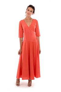 RAVENS VIEW IBIZA Damen vegan Kleid Veronika Terracotta Orange