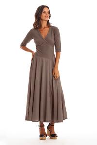 RAVENS VIEW IBIZA Damen vegan Kleid Veronika Moka Braun
