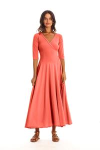 RAVENS VIEW IBIZA Damen vegan Kleid Veronika Koralle Rosa