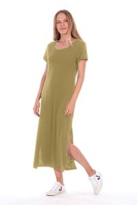 RAVENS VIEW IBIZA Damen vegan Kleid Uma Dunkel Aloe Grün