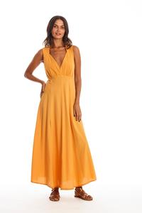 RAVENS VIEW IBIZA Damen vegan Kleid Wien Gold Sand Gelb