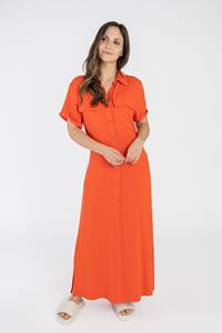 STORY OF MINE Damen vegan Hemdkleid Orange
