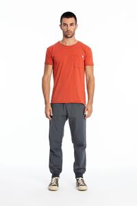 RAVENS VIEW IBIZA Herren vegan T-Shirt Rundhalsausschnitt Wild Pocket Terracotta Orange