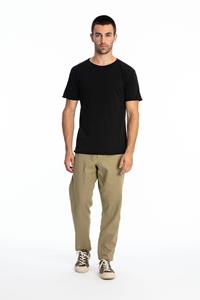 RAVENS VIEW IBIZA Herren vegan T-Shirt Runder Wilder Ausschnitt Schwarz