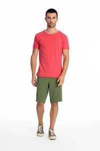 RAVENS VIEW IBIZA Herren vegan T-Shirt Rundhalsausschnitt Electric Red
