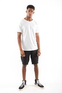 RAVENS VIEW IBIZA Herren vegan T-Shirt Runder Wilder Ausschnitt Weiß