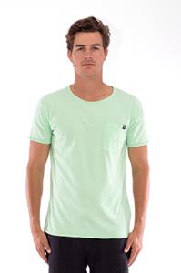 RAVENS VIEW IBIZA Herren vegan T-Shirt Rundhalsausschnitt Wild Pocket Mintgrün