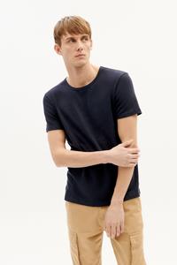 Thinking mu Herren vegan T-Shirt Hanf Dick Marineblau