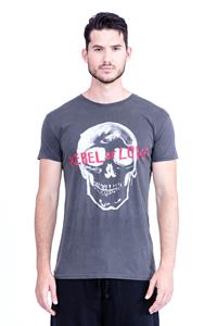 RAVENS VIEW IBIZA Herren vegan T-Shirt Rebel Of Love Anthrazitgrau
