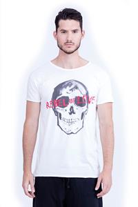RAVENS VIEW IBIZA Herren vegan T-Shirt Rebel Of Love Weiß