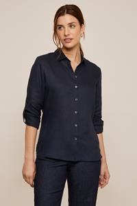 Arber Studio Damen vegan Bluse Elm Dunkelblau