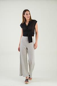 M.R BRAVO Damen vegan Greta Palazzo Schwarz