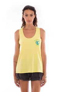 RAVENS VIEW IBIZA Damen vegan Top Eco Rebel Limonengelb